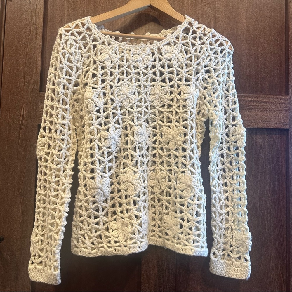 Hippie Laundry Cream Crochet Top